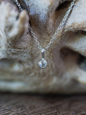 Dainty Rainbow Moonstone Necklace - Gardens of the Sun | Ethical Jewelry