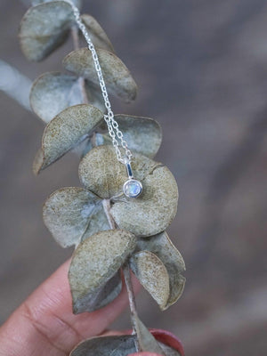 Dainty Rainbow Moonstone Necklace - Gardens of the Sun | Ethical Jewelry