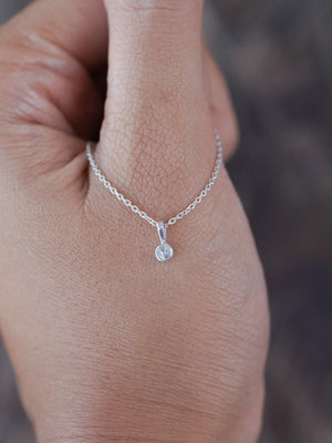 Dainty Rainbow Moonstone Necklace - Gardens of the Sun | Ethical Jewelry