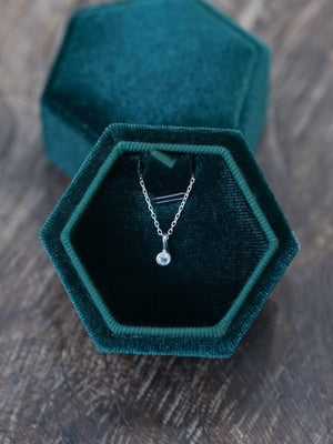 Dainty Rainbow Moonstone Necklace - Gardens of the Sun | Ethical Jewelry