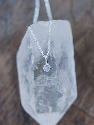 Dainty Rainbow Moonstone Necklace - Gardens of the Sun | Ethical Jewelry