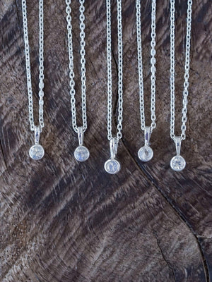 Dainty Rainbow Moonstone Necklace - Gardens of the Sun | Ethical Jewelry