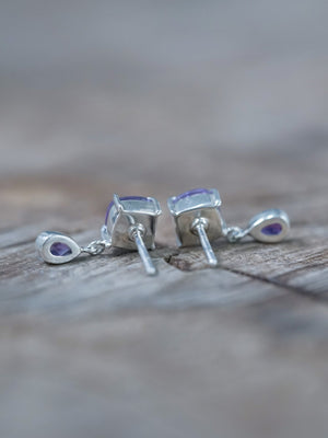 Dangling Amethyst Earrings - Gardens of the Sun | Ethical Jewelry