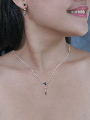 Dark Matter Spinel, Amethyst and Opal Necklace - Gardens of the Sun | Ethical Jewelry