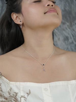 Dark Matter Spinel, Amethyst and Opal Necklace - Gardens of the Sun | Ethical Jewelry