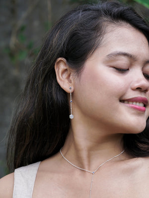 Day Constellation Moonstone and Iolite Earrings - Gardens of the Sun | Ethical Jewelry