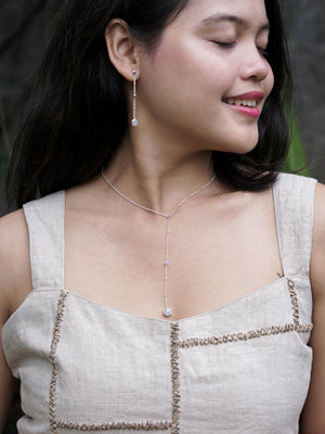 Day Constellation Moonstone and Iolite Necklace - Gardens of the Sun | Ethical Jewelry