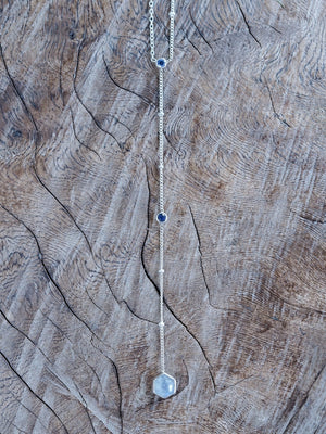 Day Constellation Moonstone and Iolite Necklace - Gardens of the Sun | Ethical Jewelry