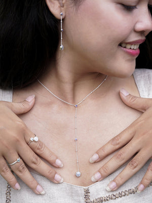 Day Constellation Moonstone and Iolite Necklace - Gardens of the Sun | Ethical Jewelry