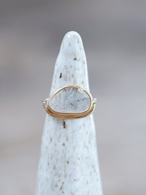 Diamond Slice Ring Set in Ethical Gold - Gardens of the Sun | Ethical Jewelry