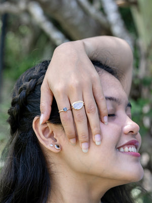 Diamond Slice Ring Set in Ethical Gold - Gardens of the Sun | Ethical Jewelry