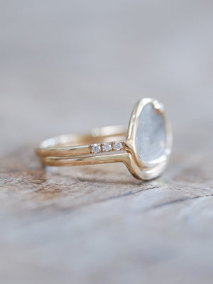 Diamond Slice Ring Set in Ethical Gold - Gardens of the Sun | Ethical Jewelry