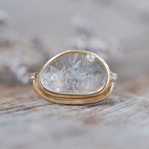 Diamond Slice Ring Set in Ethical Gold - Gardens of the Sun | Ethical Jewelry