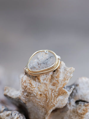 Diamond Slice Ring Set in Ethical Gold - Gardens of the Sun | Ethical Jewelry