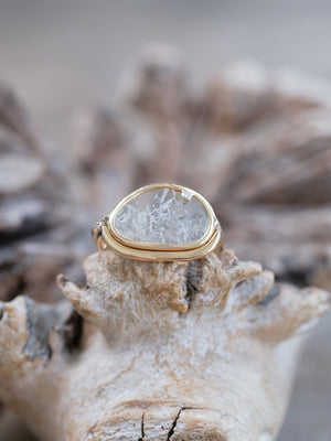 Diamond Slice Ring Set in Ethical Gold - Gardens of the Sun | Ethical Jewelry