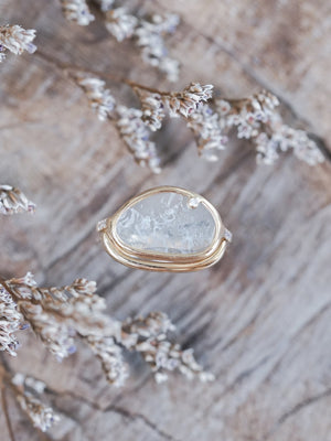 Diamond Slice Ring Set in Ethical Gold - Gardens of the Sun | Ethical Jewelry