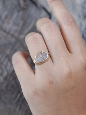 Diamond Slice Ring Set in Ethical Gold - Gardens of the Sun | Ethical Jewelry