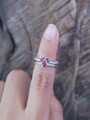 Double Marquise Garnet Nesting Ring - Gardens of the Sun | Ethical Jewelry