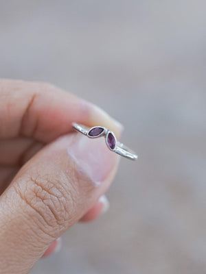 Double Marquise Garnet Nesting Ring - Gardens of the Sun | Ethical Jewelry