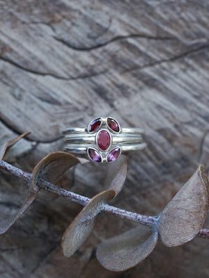 Double Marquise Garnet Nesting Ring - Gardens of the Sun | Ethical Jewelry