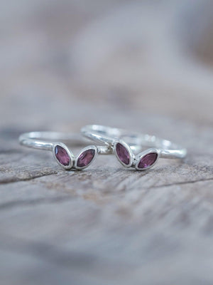 Double Marquise Garnet Nesting Ring - Gardens of the Sun | Ethical Jewelry