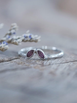 Double Marquise Garnet Nesting Ring - Gardens of the Sun | Ethical Jewelry