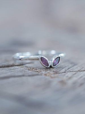 Double Marquise Garnet Nesting Ring - Gardens of the Sun | Ethical Jewelry