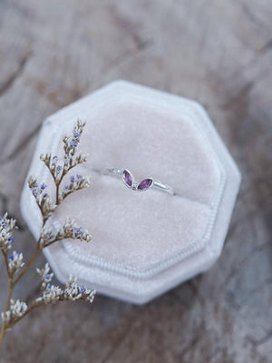 Double Marquise Garnet Nesting Ring - Gardens of the Sun | Ethical Jewelry