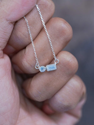 Double Rainbow Moonstone Necklace - Gardens of the Sun | Ethical Jewelry