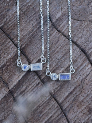 Double Rainbow Moonstone Necklace - Gardens of the Sun | Ethical Jewelry