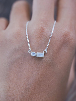 Double Rainbow Moonstone Necklace - Gardens of the Sun | Ethical Jewelry