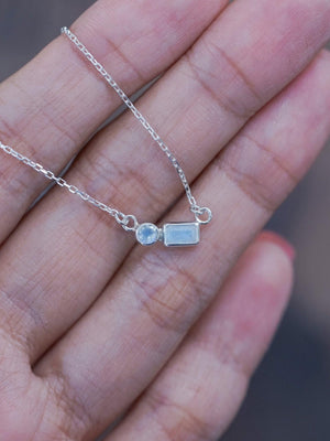 Double Rainbow Moonstone Necklace - Gardens of the Sun | Ethical Jewelry