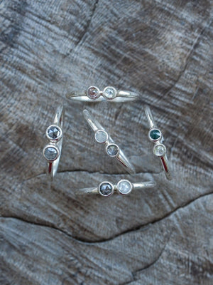 Double Rose Cut Diamond Ring - Gardens of the Sun | Ethical Jewelry