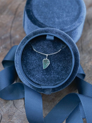 Emerald Leaf and Garnet Necklace - Gardens of the Sun | Ethical Jewelry