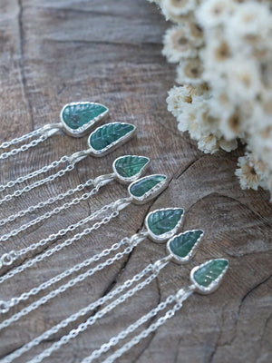 Emerald Leaf and Garnet Necklace - Gardens of the Sun | Ethical Jewelry
