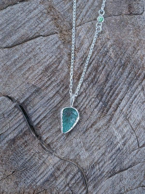 Emerald Leaf and Garnet Necklace - Gardens of the Sun | Ethical Jewelry