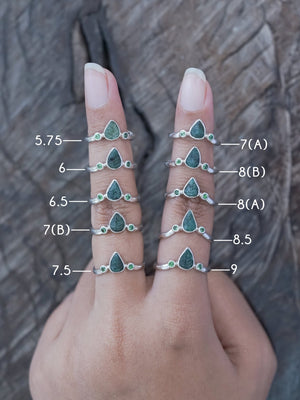 Emerald Leaf and Green Garnet Ring - Gardens of the Sun | Ethical Jewelry