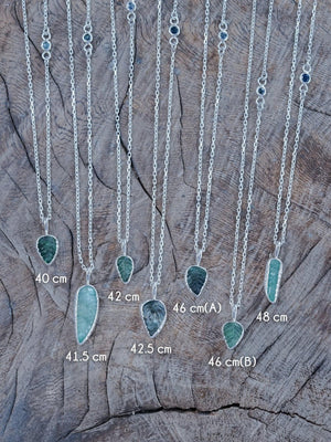 Emerald Leaf and Sapphire Necklace - Gardens of the Sun | Ethical Jewelry