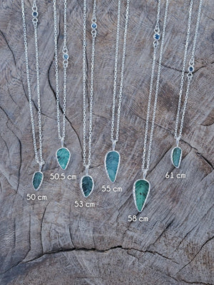 Emerald Leaf and Sapphire Necklace - Gardens of the Sun | Ethical Jewelry