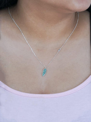 Emerald Leaf and Sapphire Necklace - Gardens of the Sun | Ethical Jewelry