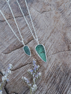 Emerald Leaf and Sapphire Necklace - Gardens of the Sun | Ethical Jewelry