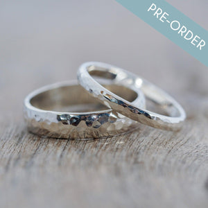Faceted Wedding Band in Silver - Gardens of the Sun | Ethical Jewelry
