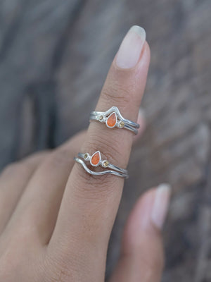 Fire Opal and Citrine Ring - Gardens of the Sun | Ethical Jewelry