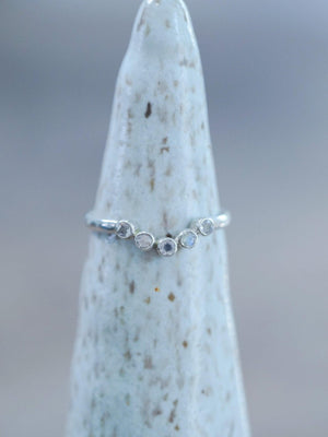 Five Rainbow Moonstone Nesting Ring - Gardens of the Sun | Ethical Jewelry