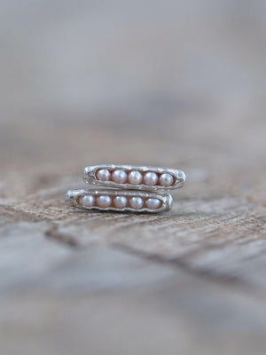 Freshwater Pearl Earrings with Hidden Gems - Gardens of the Sun | Ethical Jewelry