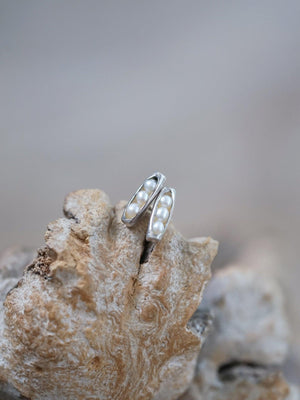 Freshwater Pearl Earrings with Hidden Gems - Gardens of the Sun | Ethical Jewelry