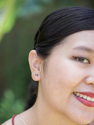 Garnet Earrings - Gardens of the Sun | Ethical Jewelry