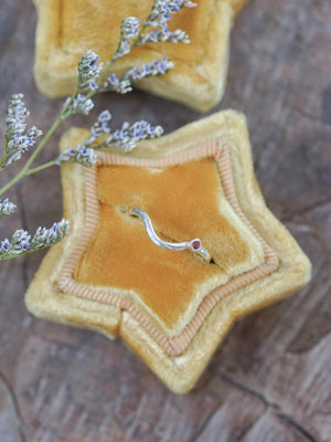 Garnet Satellite Nesting Band - Gardens of the Sun | Ethical Jewelry