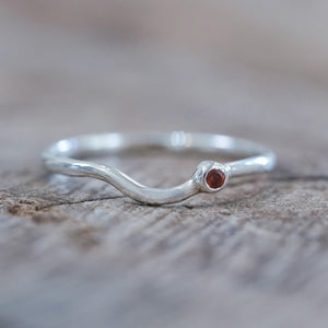 Garnet Satellite Nesting Band - Gardens of the Sun | Ethical Jewelry