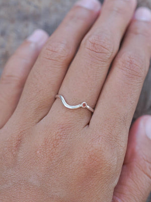 Garnet Satellite Nesting Band - Gardens of the Sun | Ethical Jewelry